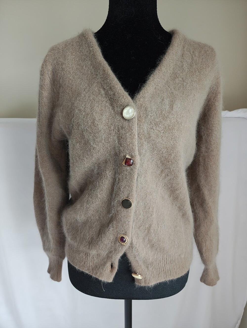 Sweater With Gem Like Buttons